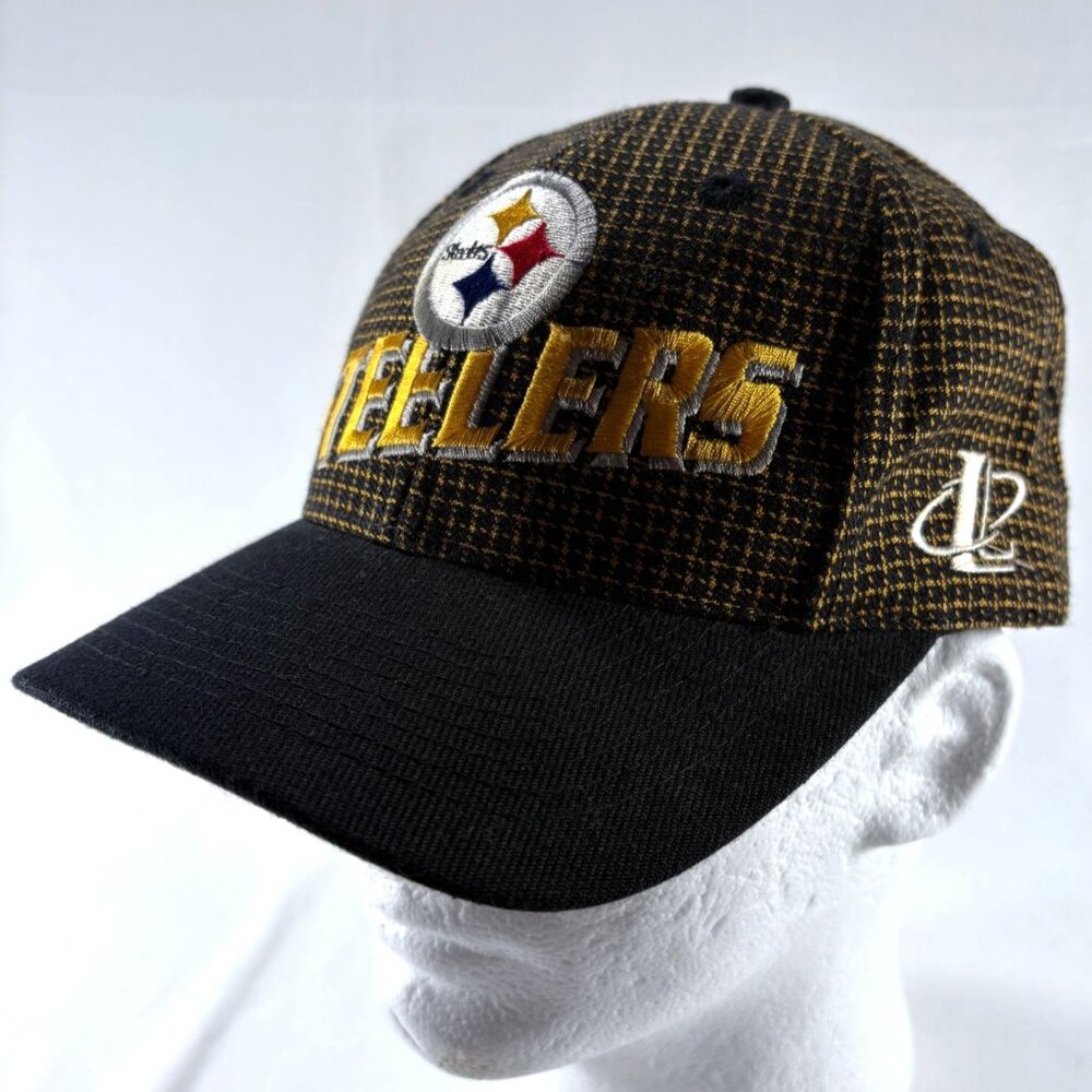 Vintage NFL Pro Line Pittsburgh Steelers‎ Plaid Embroidered Mens Strapback Hat